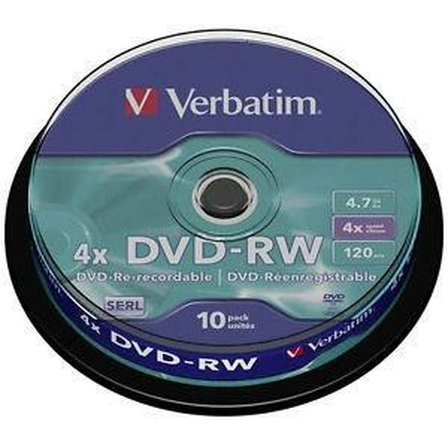 DVD-RW Verbatim    10 Stück Schwarz 4x 4,7 GB