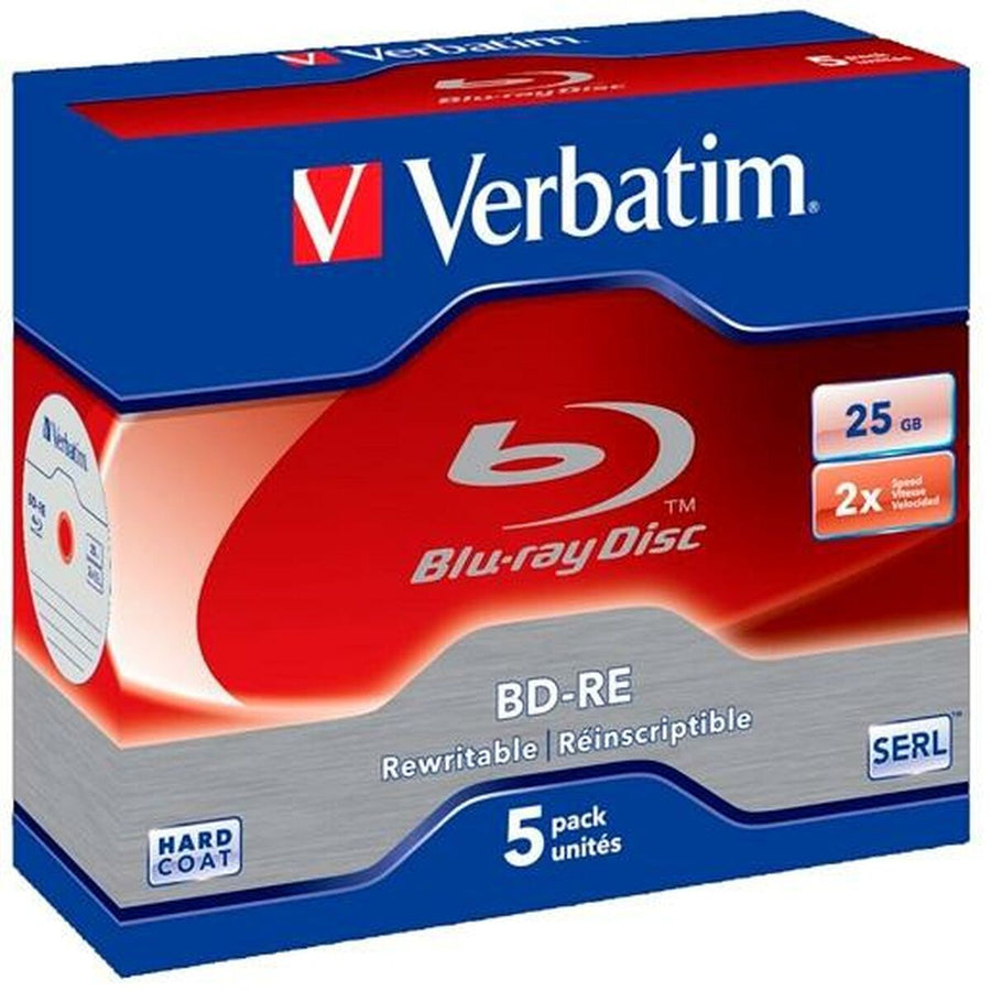 Blu-ray BD-RE Verbatim Datalife 5 Stück 25 GB 6x