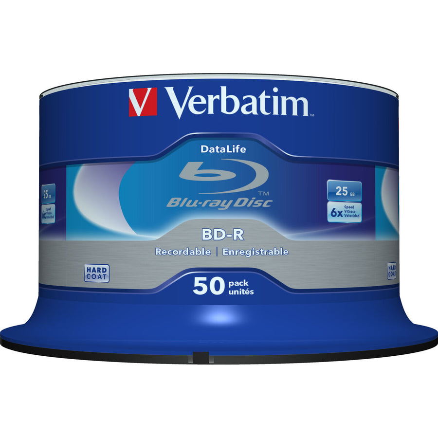 Blu-Ray BD-R Verbatim Datalife 50 Stück 25 GB 6x