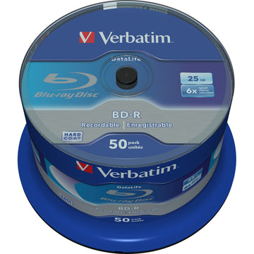 Blu-Ray BD-R Verbatim Datalife 50 Stück 25 GB 6x