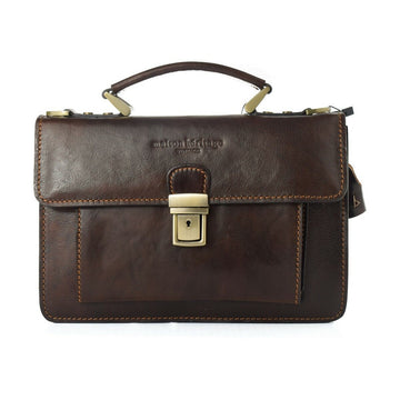 Damen Handtasche Maison Heritage EDMOND-MARRON-FONCE Braun (26 x 18 x 8 cm)