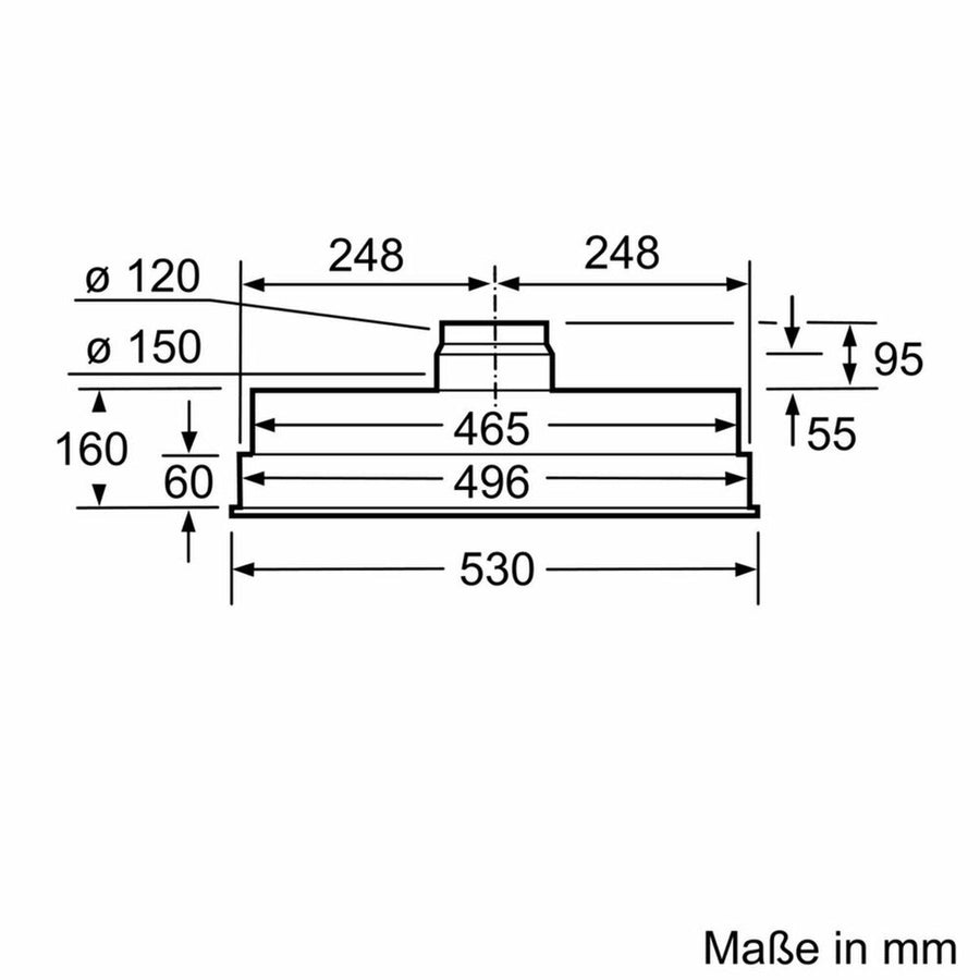 Chimenea convencional Neff DBM60A 206W 618 M3/H plata (53 cm)