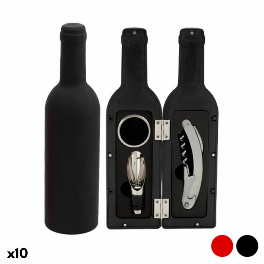 Juego de accesorios para vino con aspecto de botella Winchill Server 143783 (10 piezas)