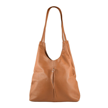 Damen Handtasche Isabella Rhea SS22-IR-1523-COGNAC Braun (45 x 30 x 7 cm)