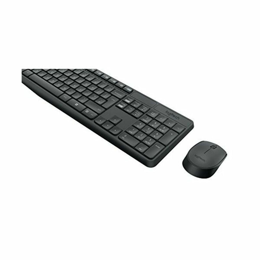 Tastatur mit Drahtloser Maus Logitech MK235 RF Spanisch