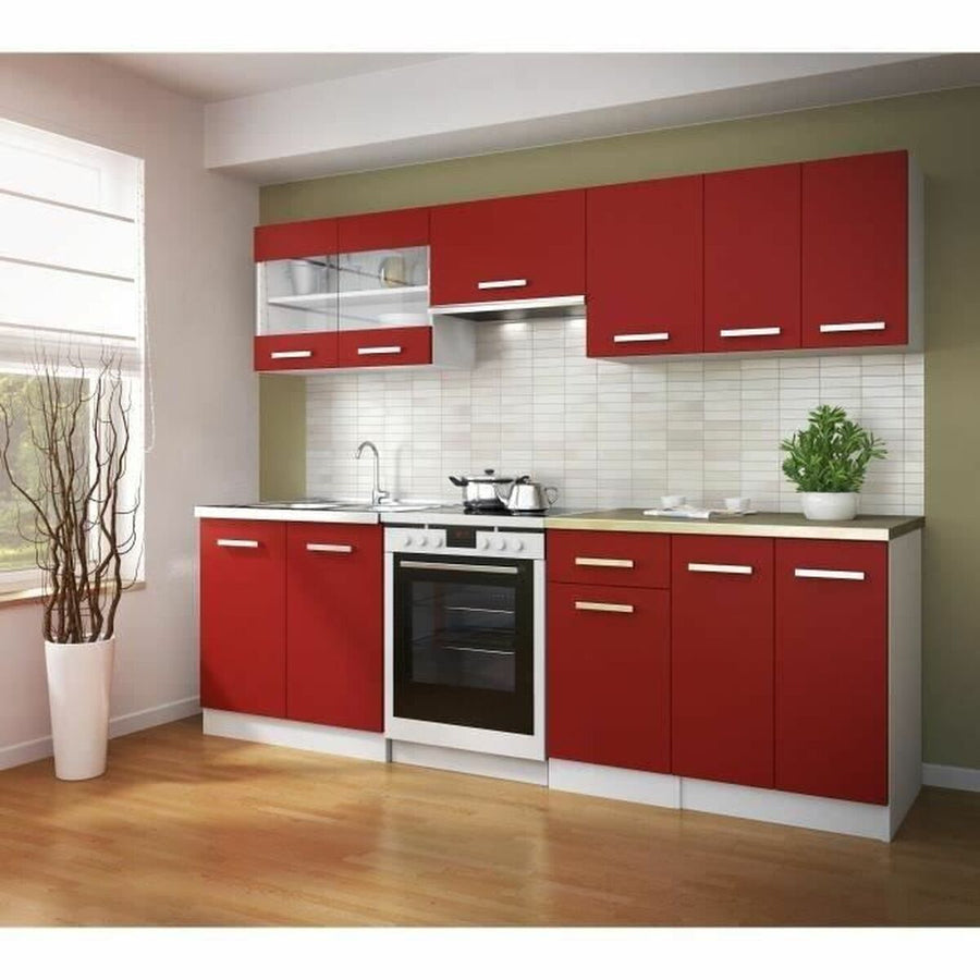 Schrank Braun Rot PVC Kunststoff Melamine 60 x 31 x 55 cm