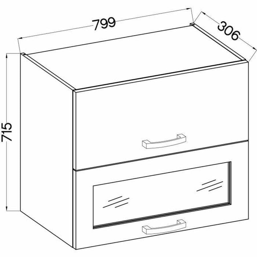 Schrank 80 x 31,6 x 72 cm Grau