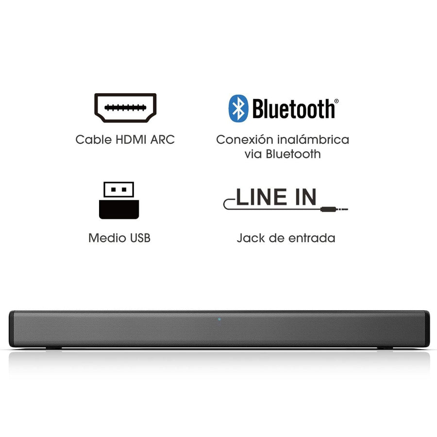 Soundbar Hisense HS214 2.1 108 W Schwarz Grau Kein