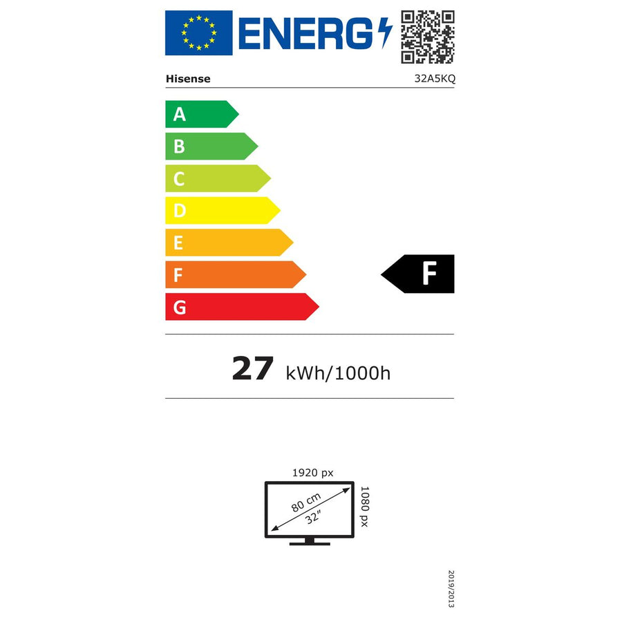 Smart TV Hisense 32A5KQ HbbTV 2.0.3 Full HD QLED HbbTV Direct-LED