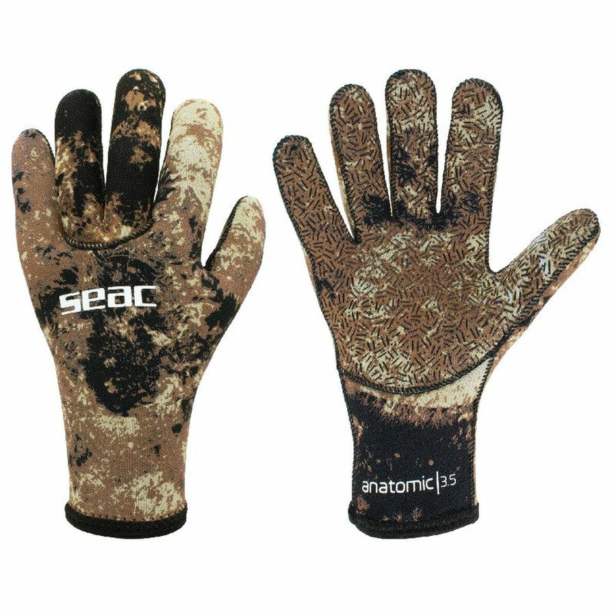 Guantes de Pesca Seac Seac Camo 3.5 MM Marrón