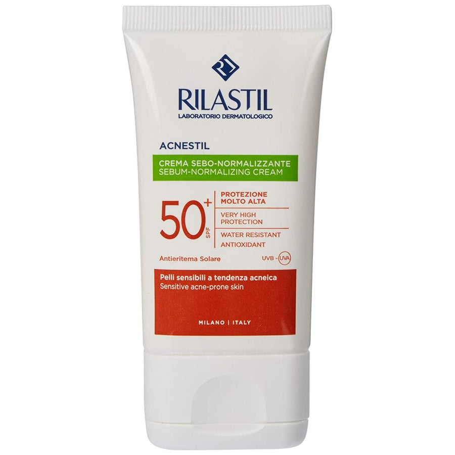 Sun protection cream for the face Rilastil Sun System Acnestil Fat-Regulating Spf 50 (40 ml)