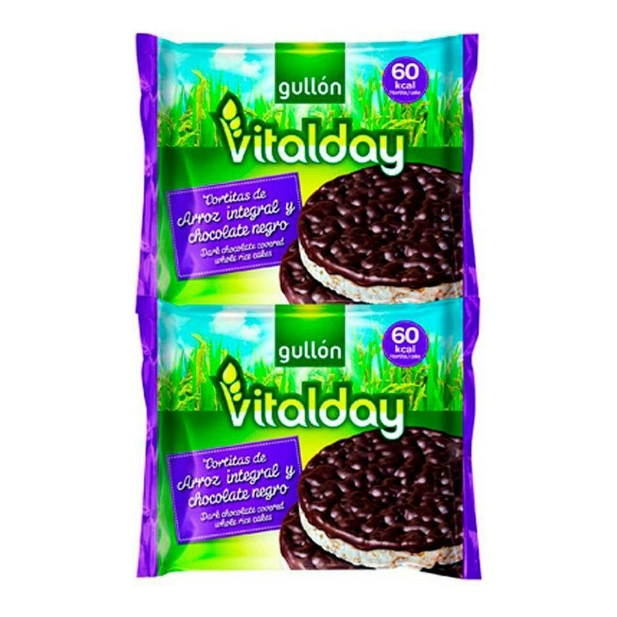 Tortitas de arroz Gullón Vitalday Chocolate Negro (105 g)