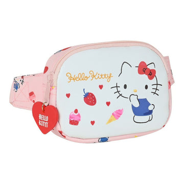 Gürteltasche Hello Kitty Happiness girl Rosa Weiß (14 x 11 x 4 cm)