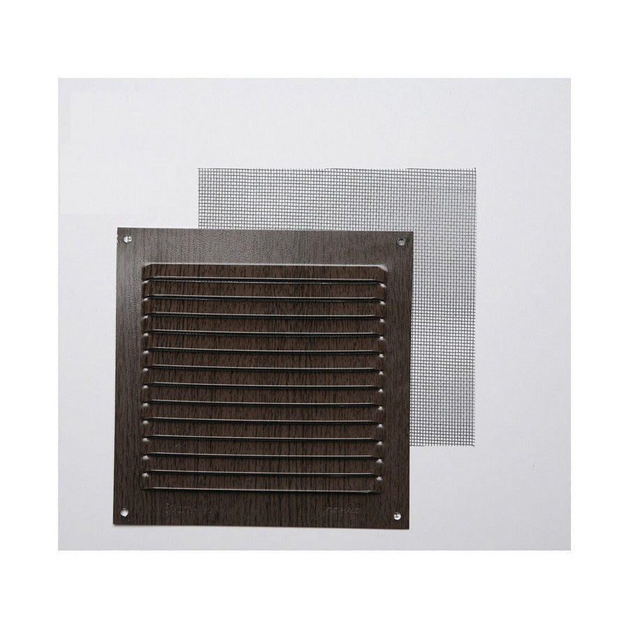 Mosquitera Grid Fepre aluminio wengue (15 x 15 cm)