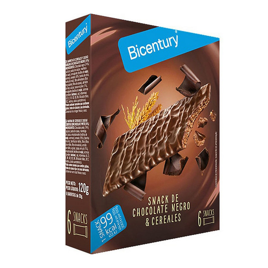 Barrita Energética Bicentury Snack Chocolate Negro Cereal (6 uds)