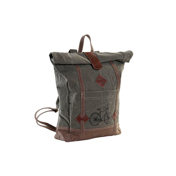 Lässiger Rucksack DKD Home Decor Canvas 44 x 12 x 49 cm Grau Braun