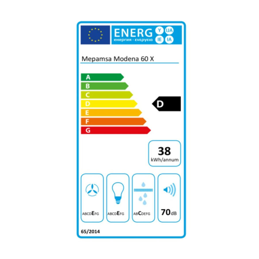 Konventioneller Rauchfang Mepamsa Modena 60 cm Stahl 400 m3/h