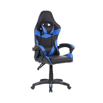 Gaming-Stuhl EDM Ergonomisch Neigbar Blau/Schwarz