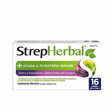 Nahrungsergänzungsmittel Strepsils Strepherbal Waldbeeren 16 Stück