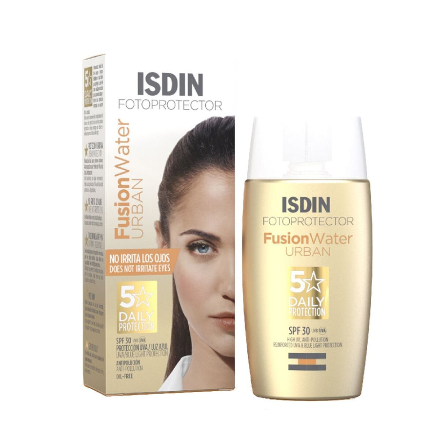 Sun protection cream for the face Isdin Fusion Water Urban Spf 30 50 ml