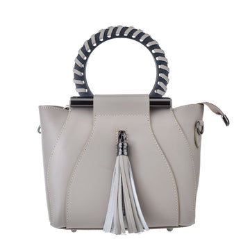 Damen Handtasche Mia Tomazzi WB201297-GREY Beige (21 x 18 x 7 cm)