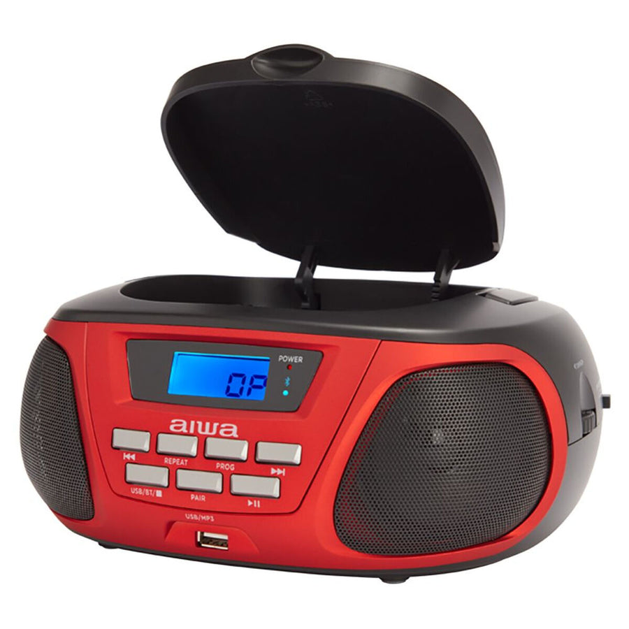 Radio/CD Bluetooth + mp3 Aiwa BBTU300RD 5W Negro Rojo