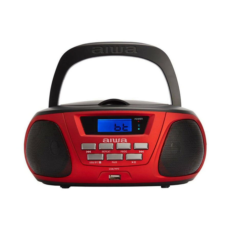 Radio/CD Bluetooth + mp3 Aiwa BBTU300RD 5W Negro Rojo