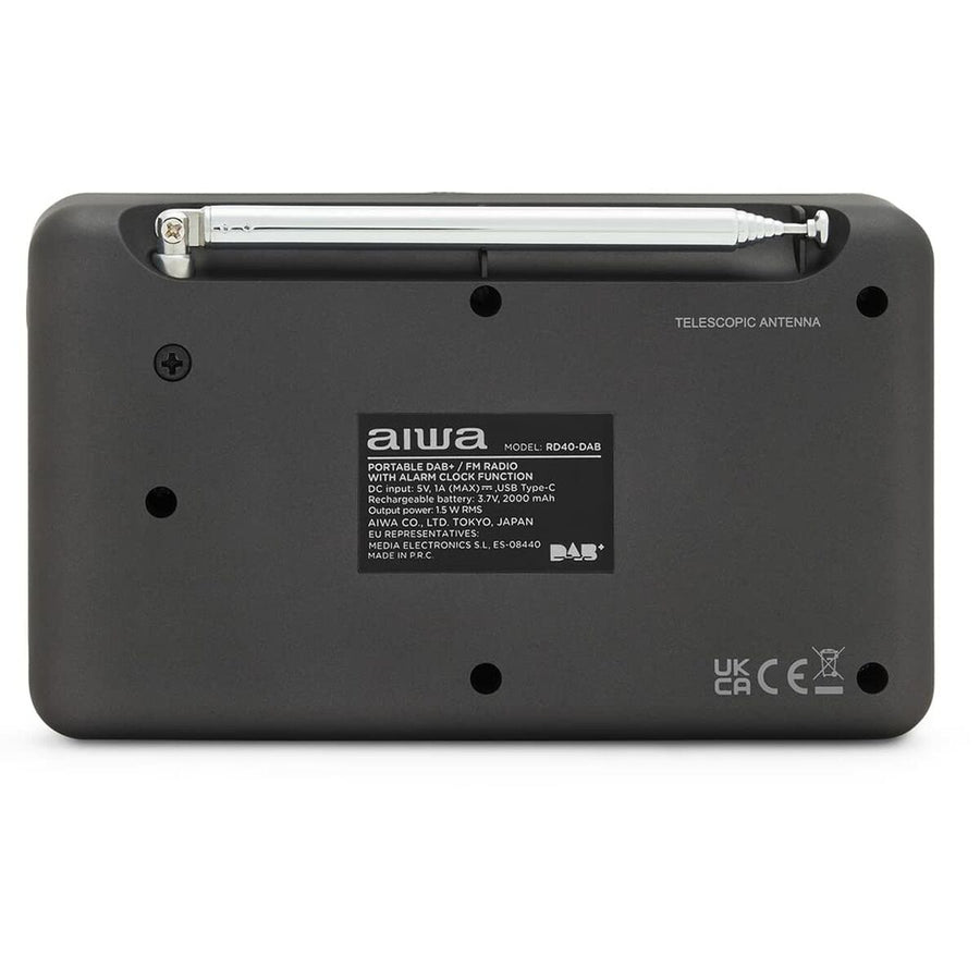 Radio Aiwa RD40DABBK Schwarz 2000 mAh