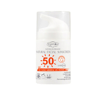 Sonnenschutzcreme für das Gesicht Natural & Organic Arganour Spf50 (50 ml)