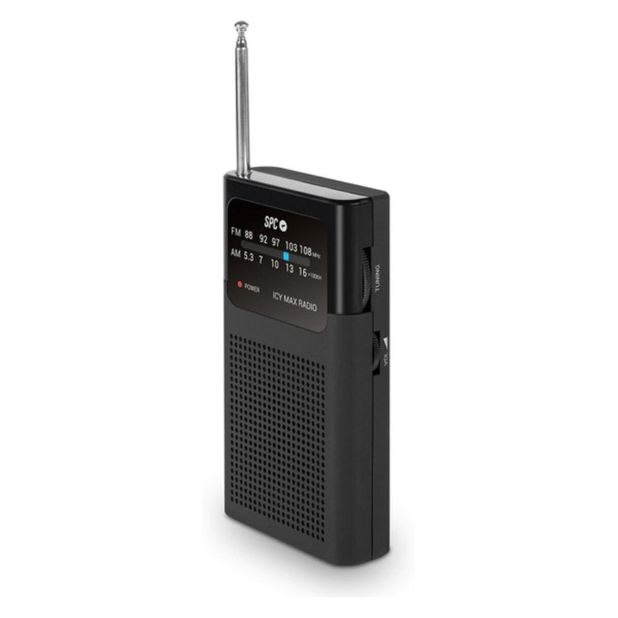 Transistor radio SPC ICY MAX 4588N AM/FM 0.3W NEGRO