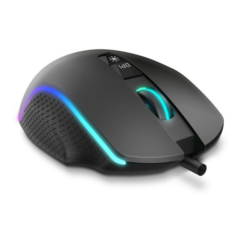 Ratón gaming LED Krom NXKROMKEOS 6400 dpi RGB Negro