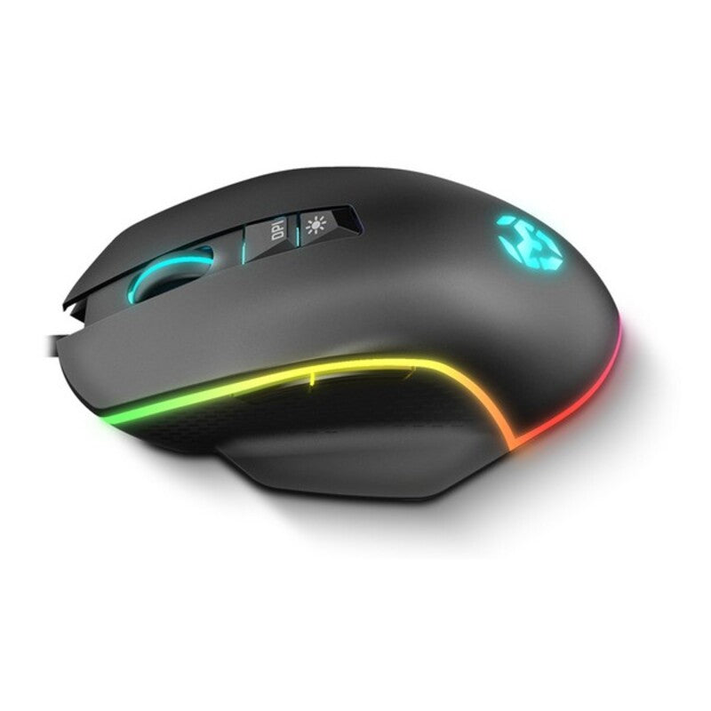 Ratón gaming LED Krom NXKROMKEOS 6400 dpi RGB Negro