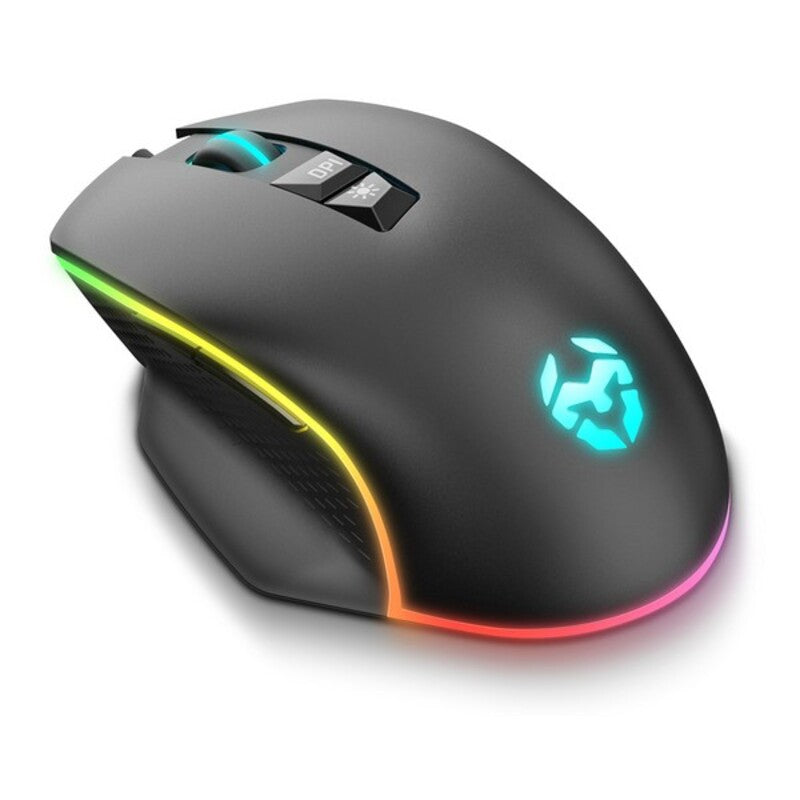 Ratón gaming LED Krom NXKROMKEOS 6400 dpi RGB Negro