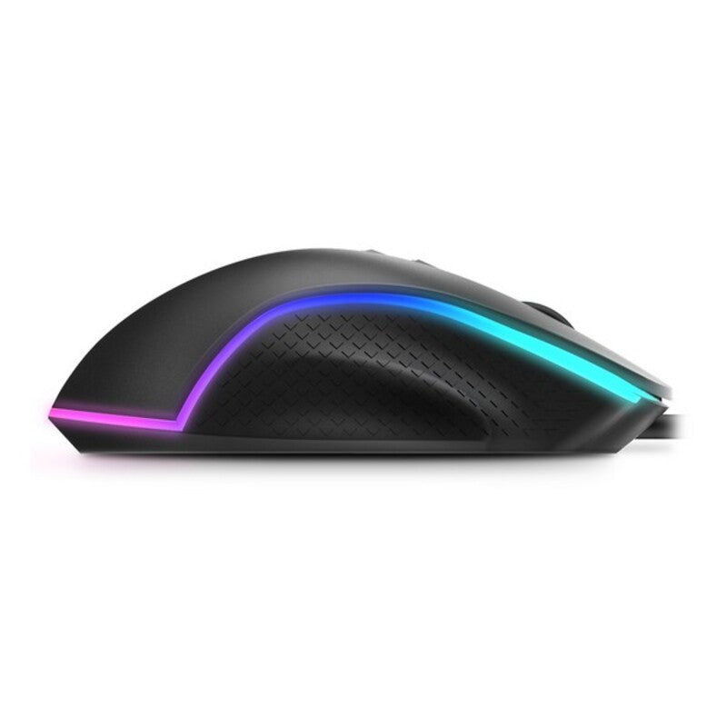 Ratón gaming LED Krom NXKROMKEOS 6400 dpi RGB Negro