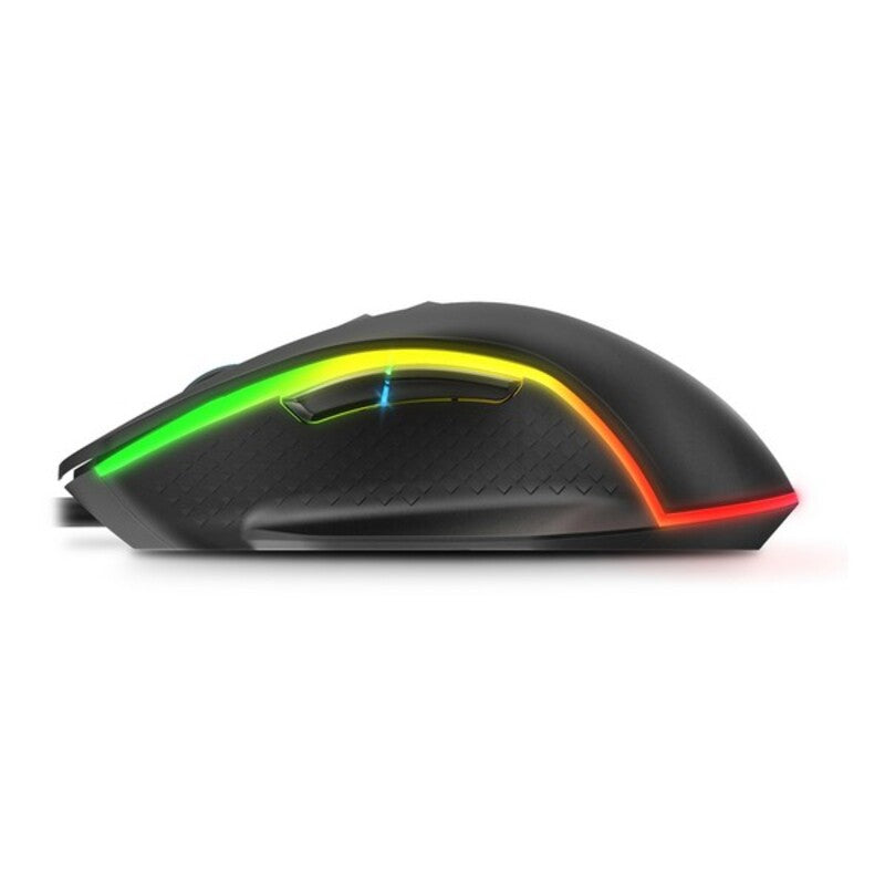 Ratón gaming LED Krom NXKROMKEOS 6400 dpi RGB Negro