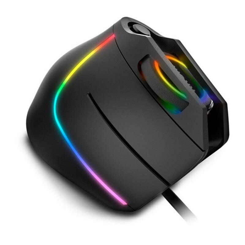 Ratón gaming LED Krom Kaox 6400 dpi RGB Negro