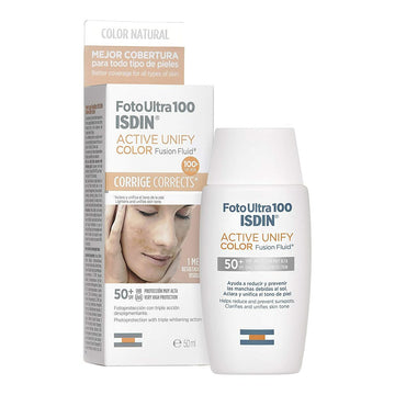 Sonnenschutz mit Farbe Isdin Foto Ultra Active Spf 50 (50 ml)