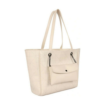 Damen Handtasche Laura Ashley RELIEF-QUILTED-CREAM Creme (30 x 30 x 10 cm)