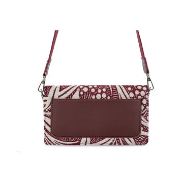 Damen Handtasche Laura Ashley CRESTON-FLOWER-CLARET-RED Grau (24 x 13 x 3 cm)