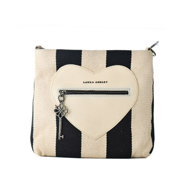 Damen Handtasche Laura Ashley DIXIE-BLACK-CREAM Bunt (24 x 22 x 7 cm)