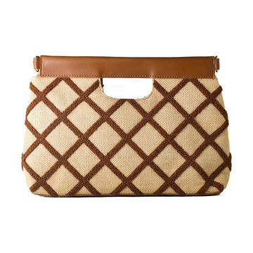 Damen Handtasche Laura Ashley VALETTA-QUILTED-TAN Braun (30 x 20 x 9 cm)