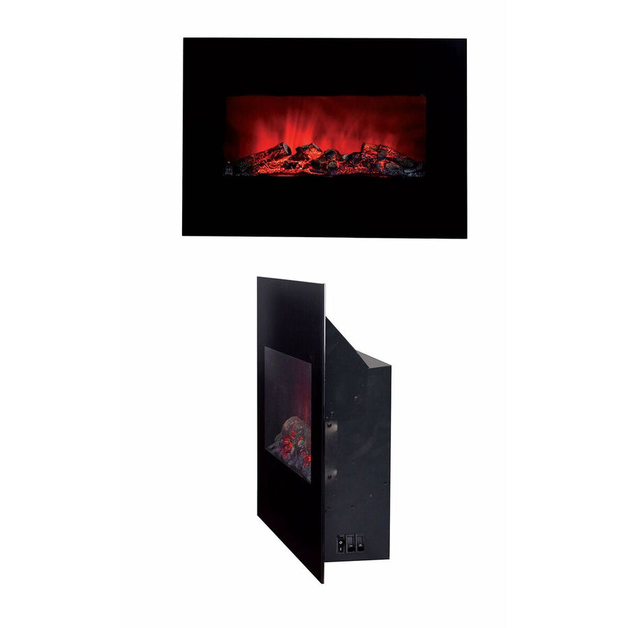 Chimenea eléctrica decorativa de pared Classic Fire Memphis Negro 1800 W