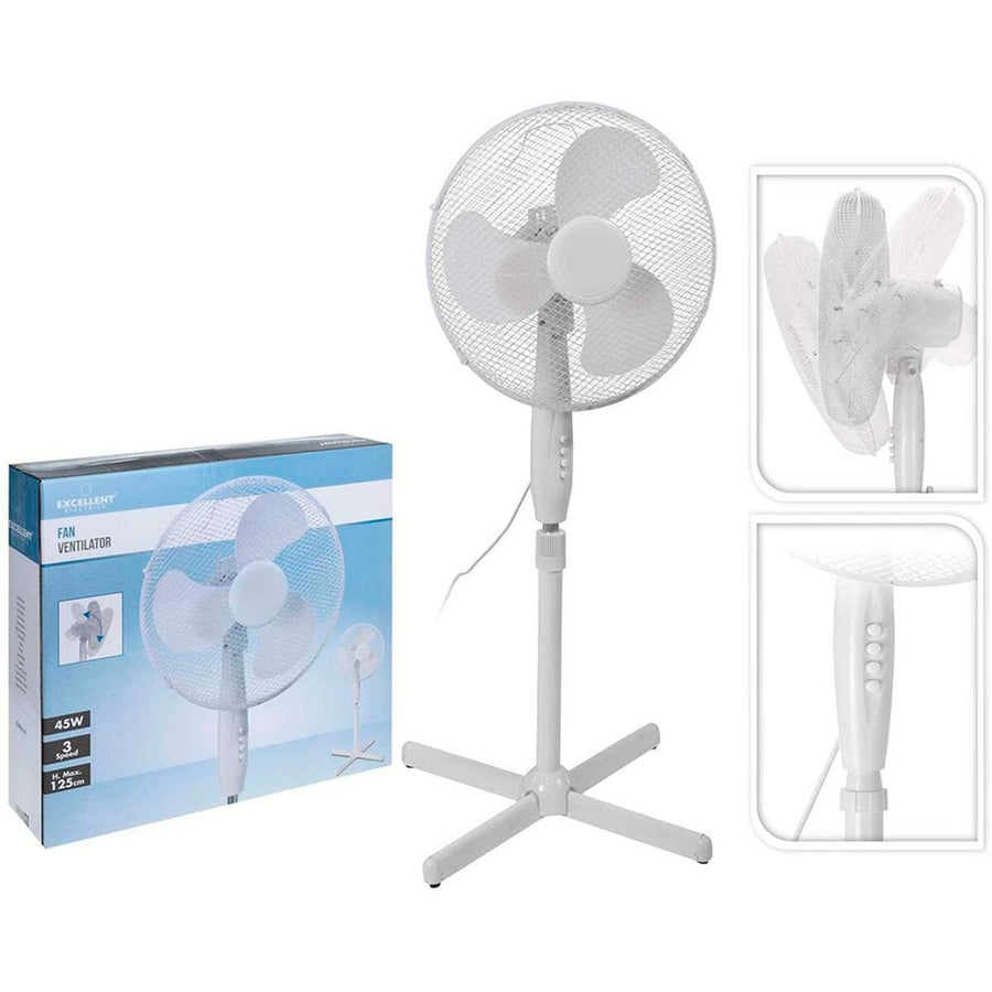 Ventilador de pie Excellent Electrics 125 x 40 x 60 cm Blanco 45 W