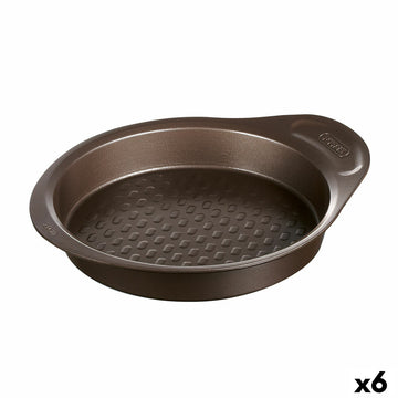 Backform Pyrex Asimetria rund Schwarz 20 cm (6 Stück)