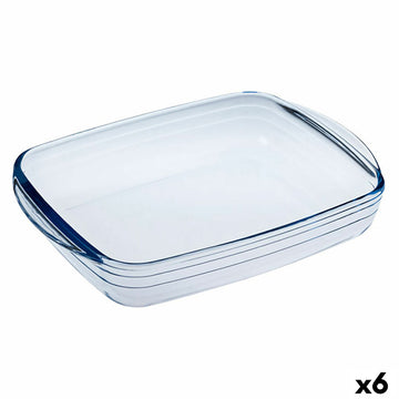 Backform Ô Cuisine Ocuisine Vidrio rechteckig Durchsichtig Glas 28 x 20 x 5 cm (6 Stück)