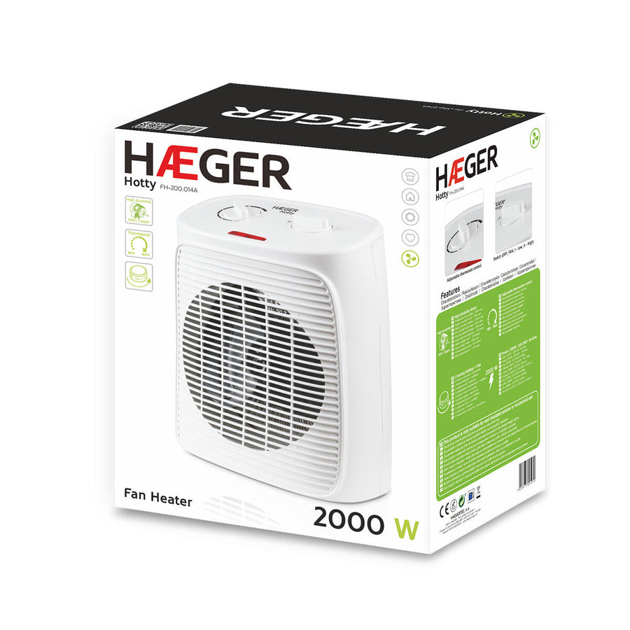 Tragbarer Heizlüfter Haeger Hotty Weiß 2000 W