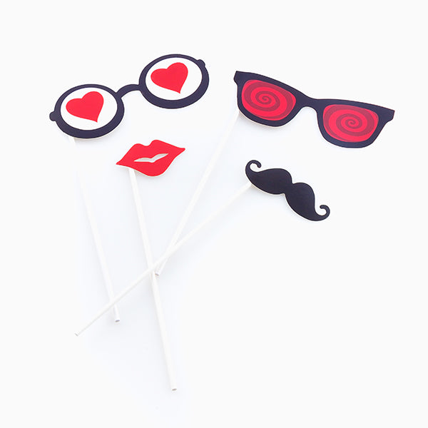 Artículos románticos Accesorios románticos para fotos divertidas (juego de 5)